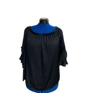 BOLD ELEMENTS,Cut To Curve,Women’s Top, Black, Size XL,‎